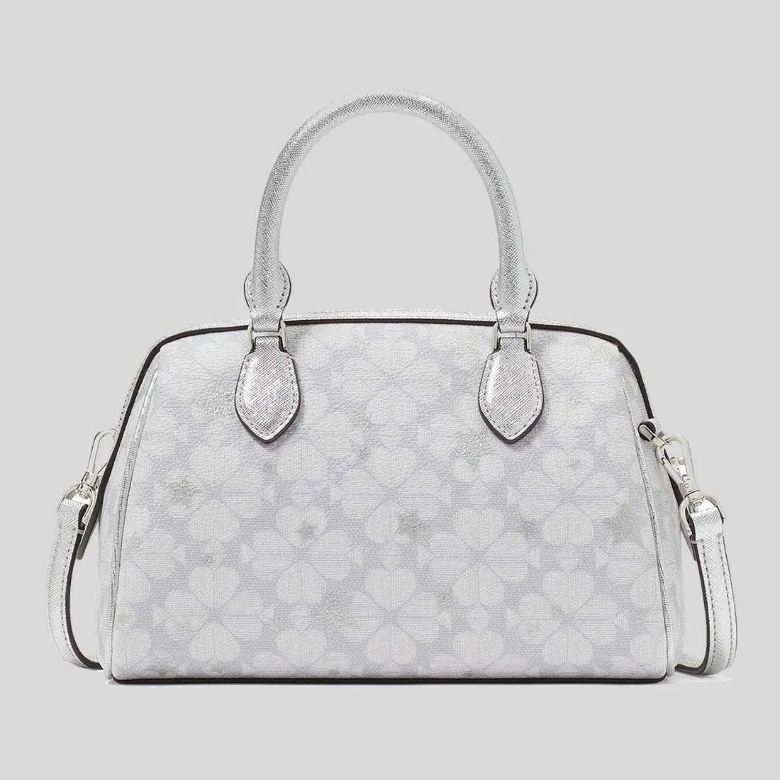 Kate Spade Bags KATE SPADE Spade Flower Star Toss Small Dolly Duffle Crossbody Bag Platinum Grey Multi KI908