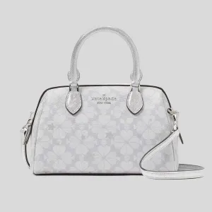 Kate Spade Bags KATE SPADE Spade Flower Star Toss Small Dolly Duffle Crossbody Bag Platinum Grey Multi KI908