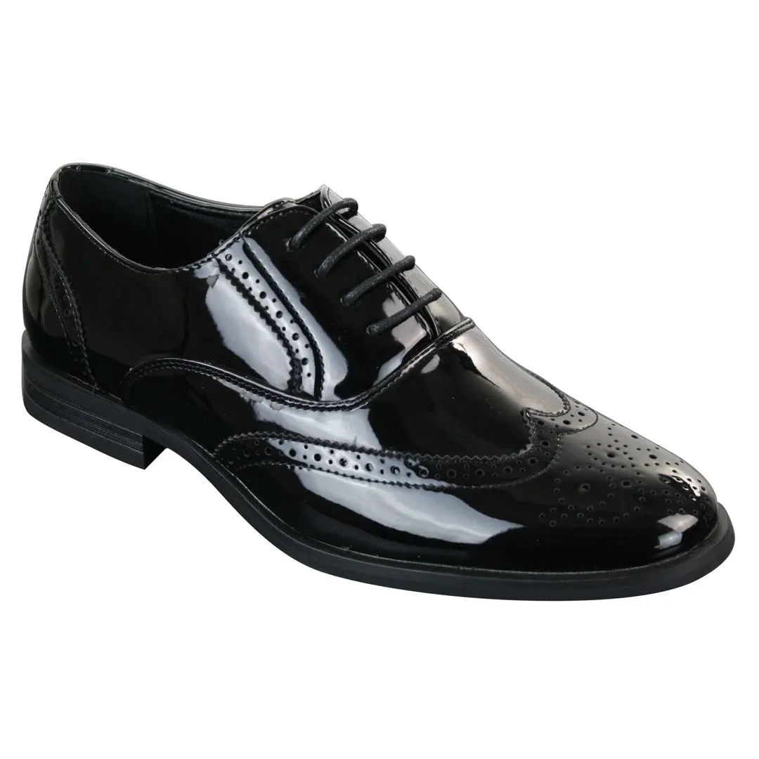 Lace Patent Brogue Shoes Gatsby