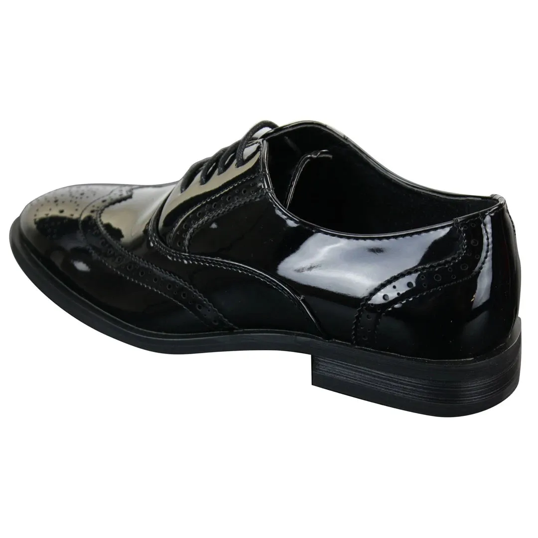 Lace Patent Brogue Shoes Gatsby