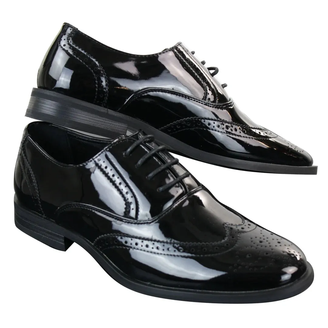Lace Patent Brogue Shoes Gatsby