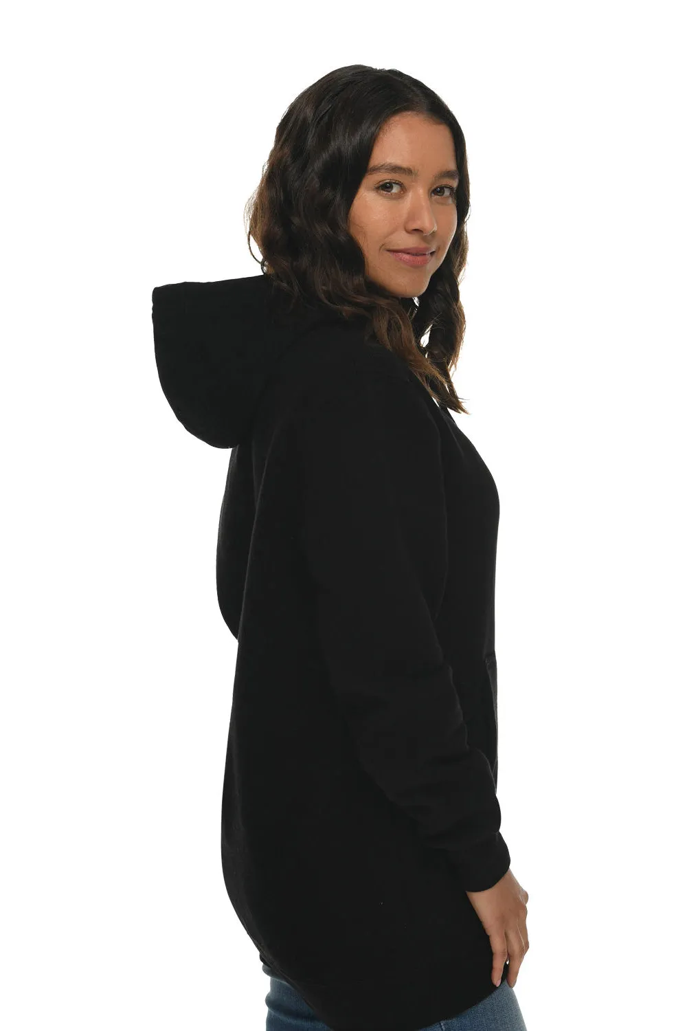 Lane Seven Mens Hooded Sweatshirt Hoodie w/ Pouch Pocket - Black