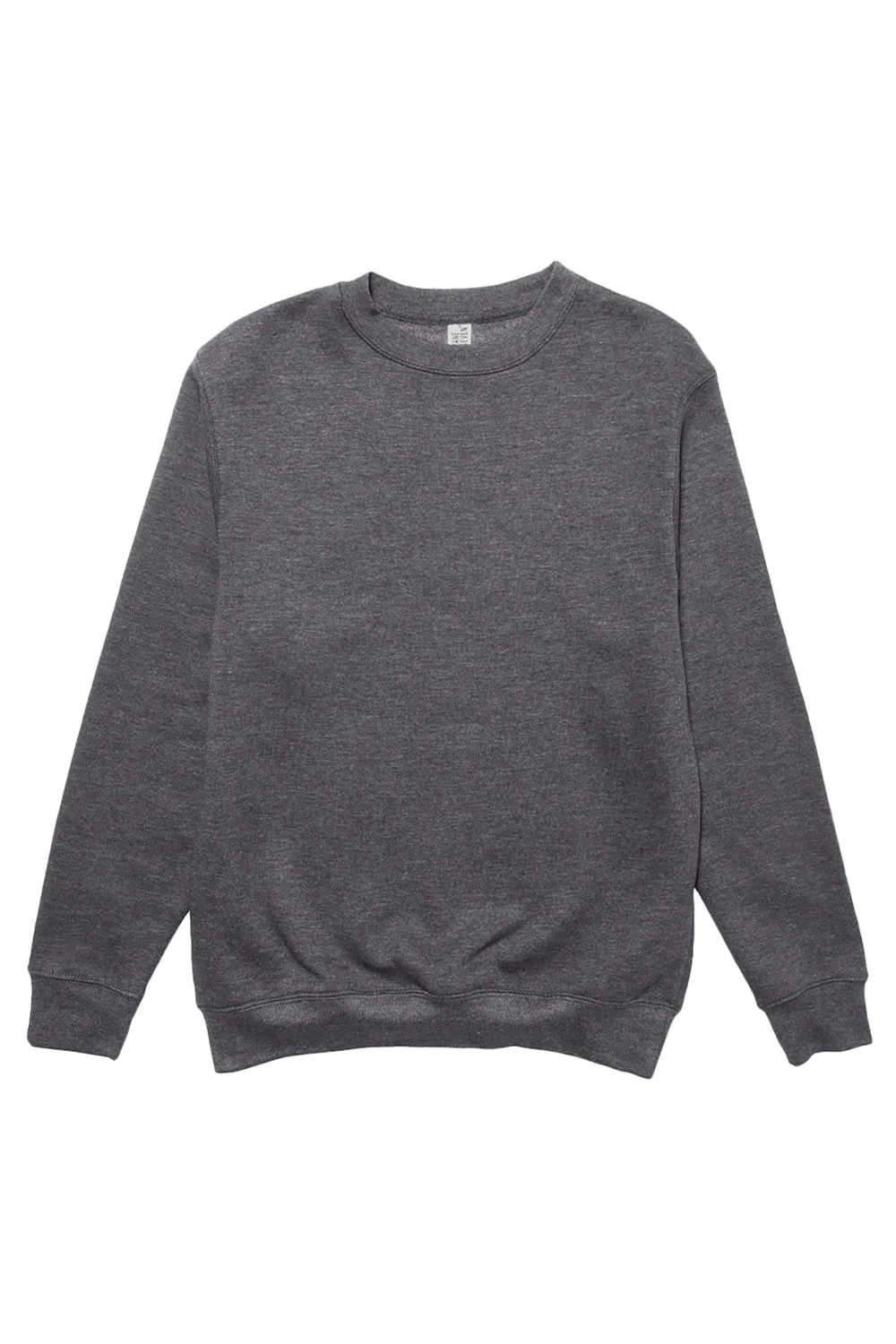 Lane Seven Mens Premium Crewneck Sweatshirt - Heather Charcoal Grey