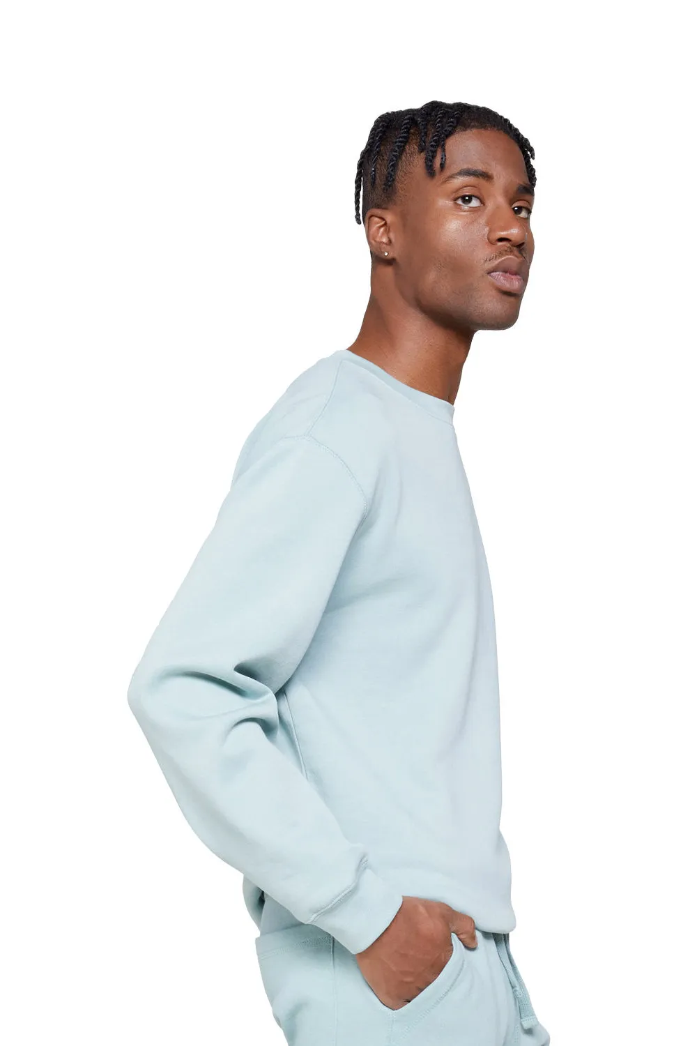 Lane Seven Mens Premium Crewneck Sweatshirt - Seafoam Blue