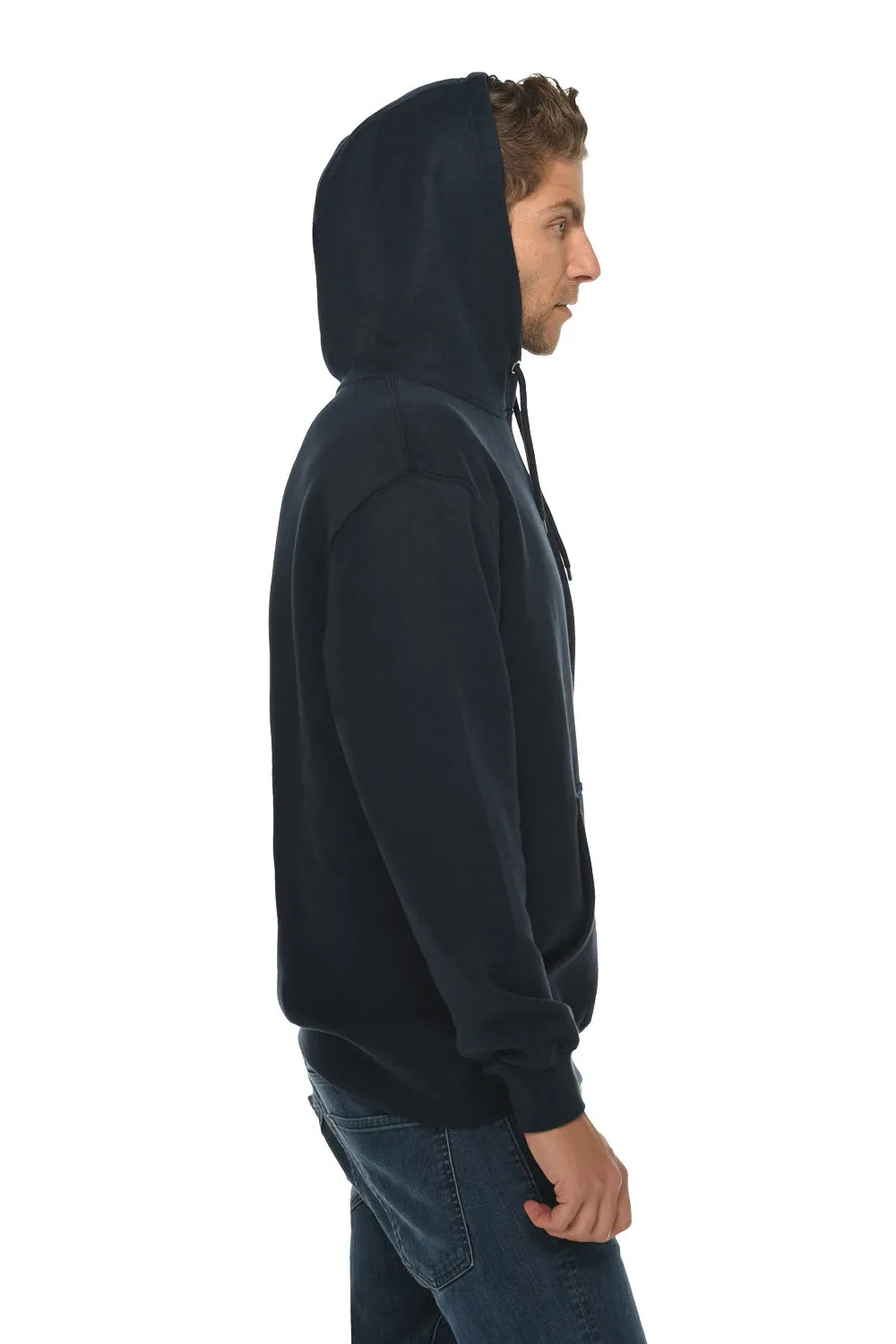 Lane Seven Mens Premium Hooded Sweatshirt Hoodie w/ Pouch Pocket - Navy Blue