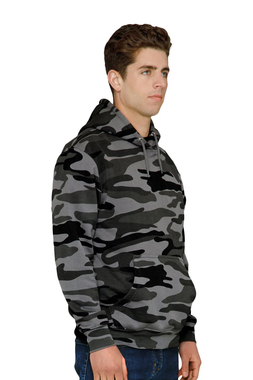 Lane Seven Mens Premium Hooded Sweatshirt Hoodie w/ Pouch Pocket - Slate Camo