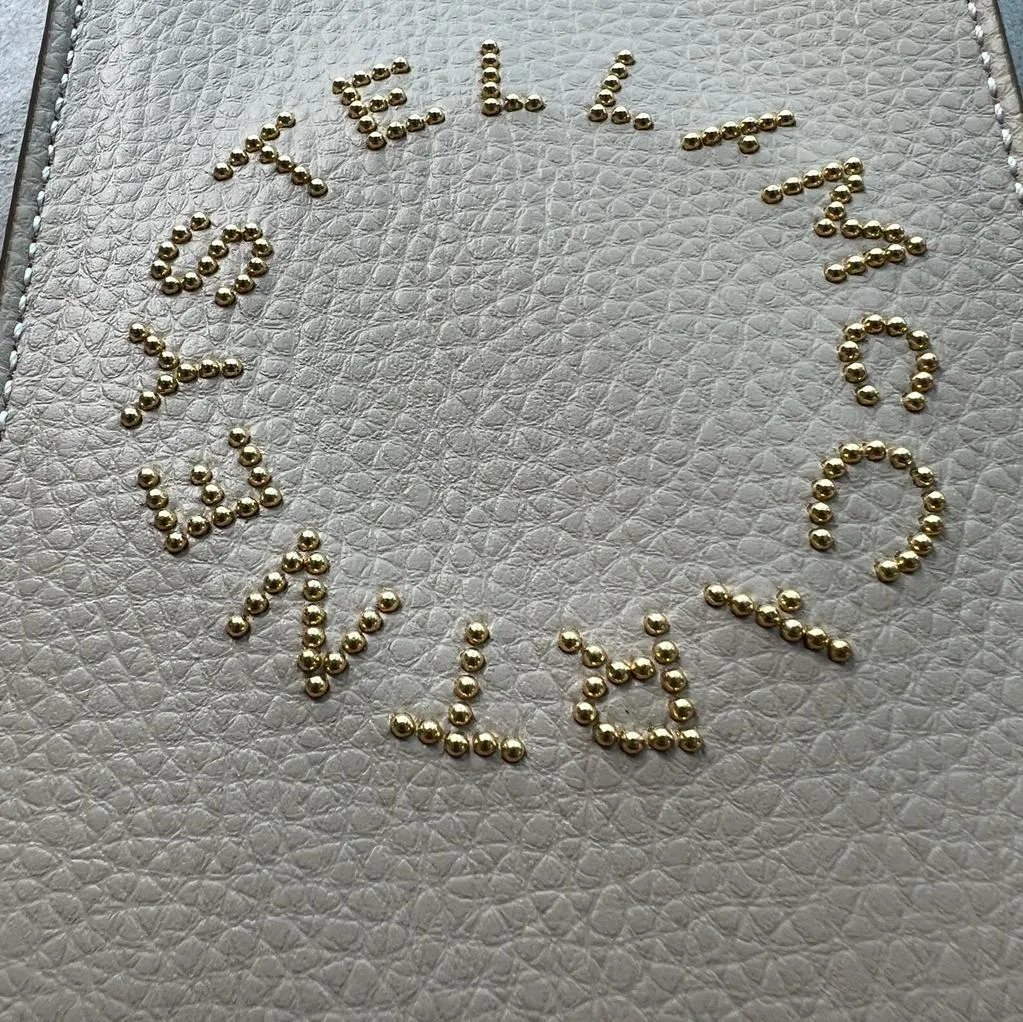 Logo Grainy Studded Crossbody Phone Holder, Cream Bags_Stella Mccartney_Bags