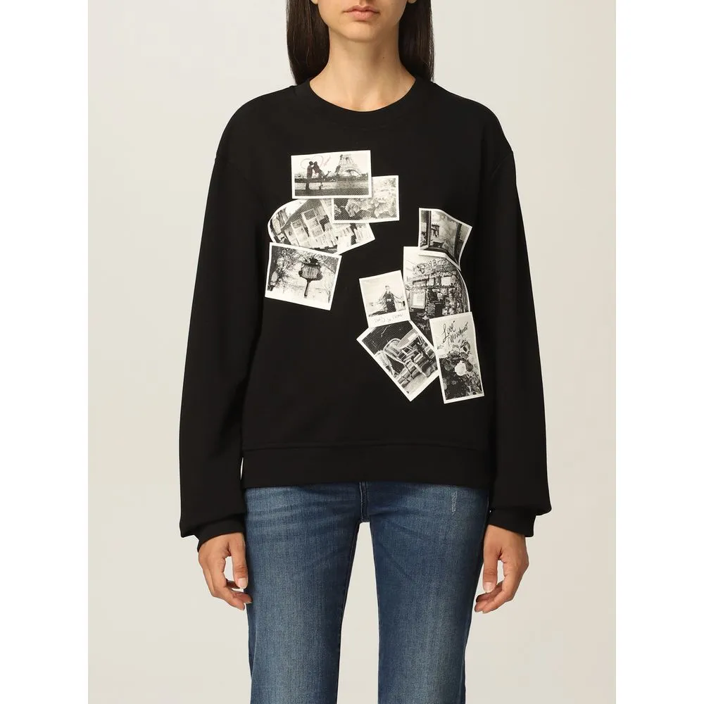 Love Moschino Chic Sweatshirt with Designer Women's Emblem