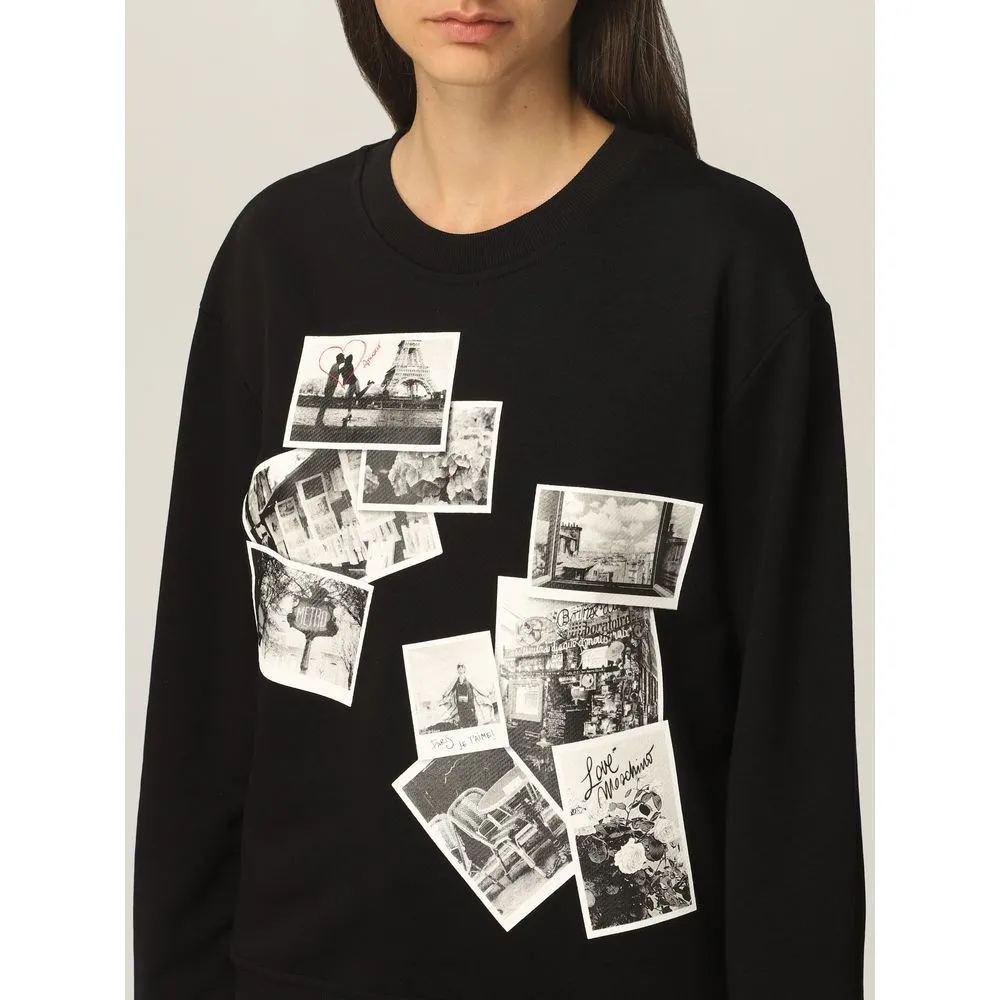 Love Moschino Chic Sweatshirt with Designer Women's Emblem