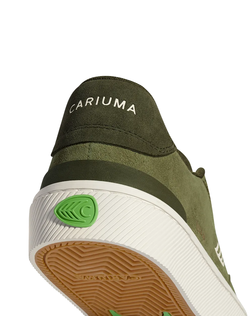 Luan Pro Suede Shoes in Olive Green & Ivory