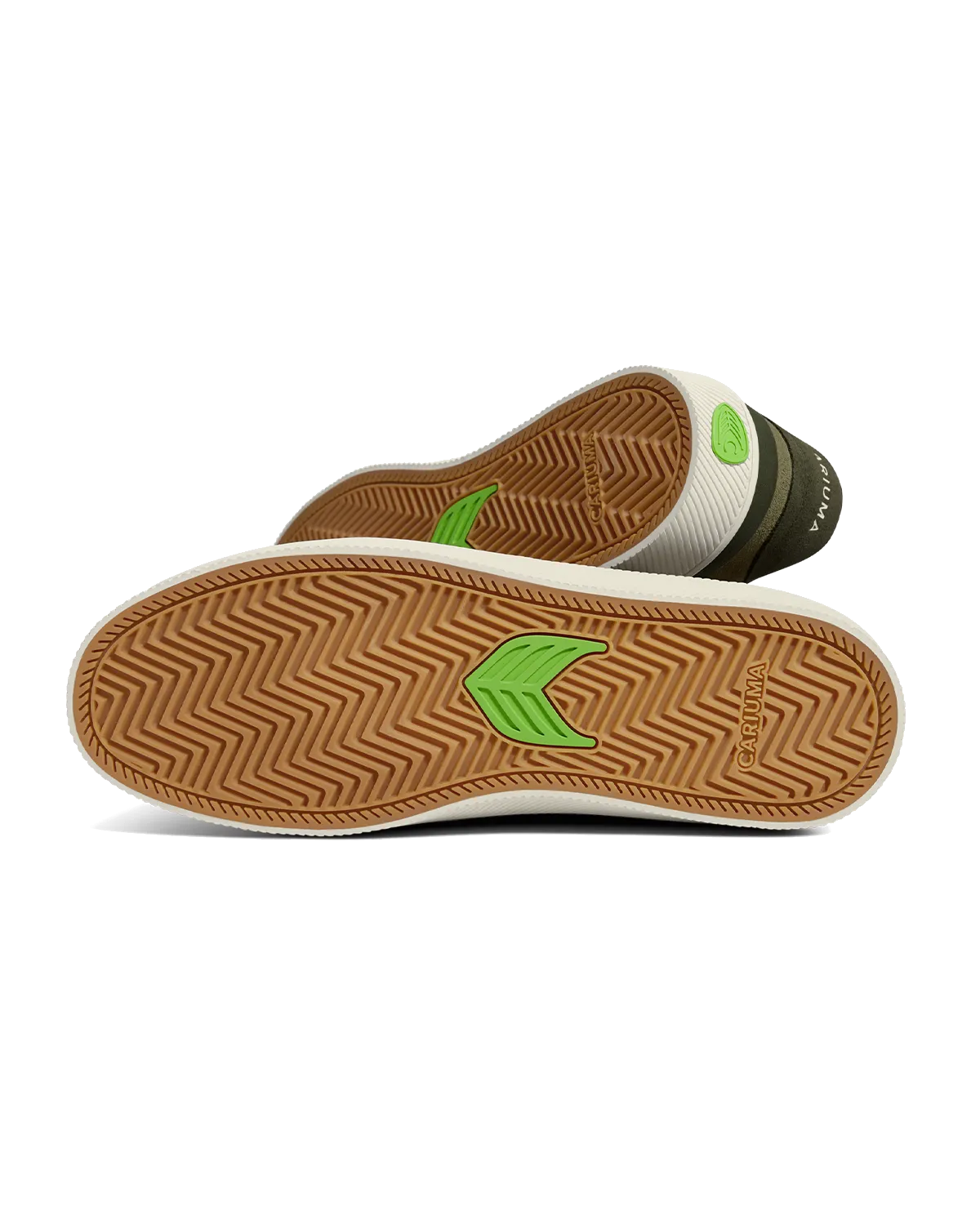 Luan Pro Suede Shoes in Olive Green & Ivory