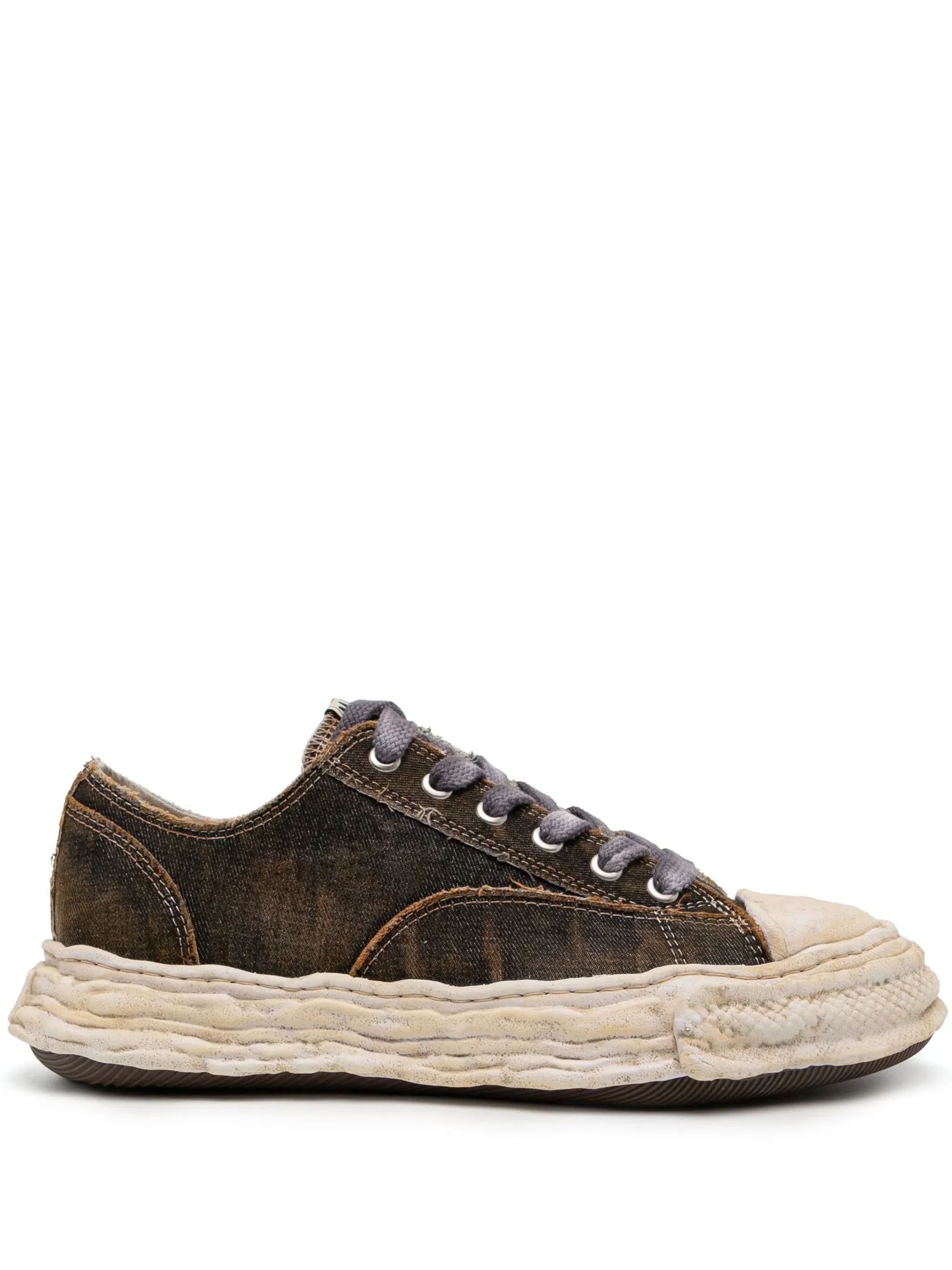 Maison Mihara Yasuhiro PETERSON 23 / original sole washed denim Low-Top sneaker - Black