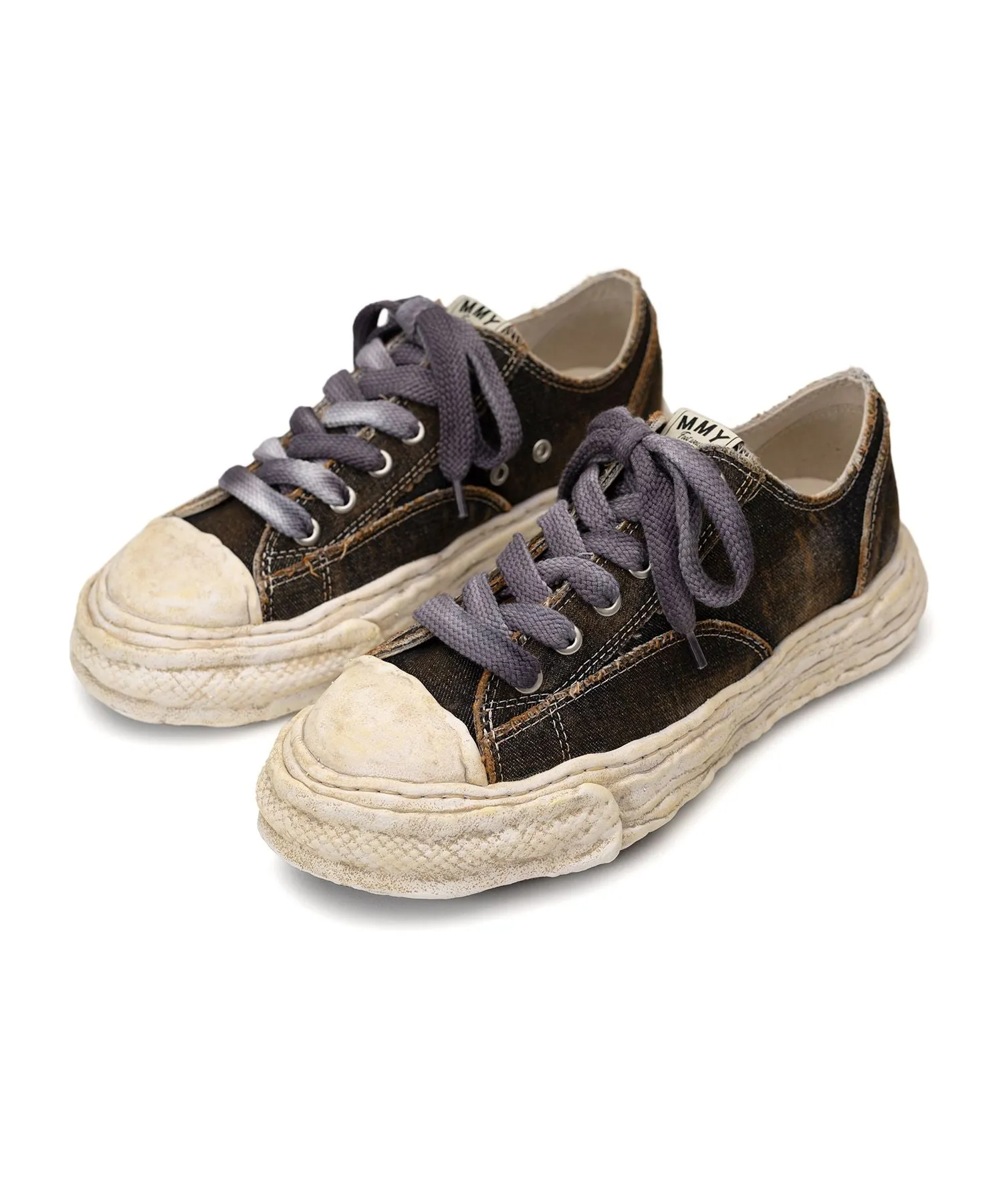 Maison Mihara Yasuhiro PETERSON 23 / original sole washed denim Low-Top sneaker - Black