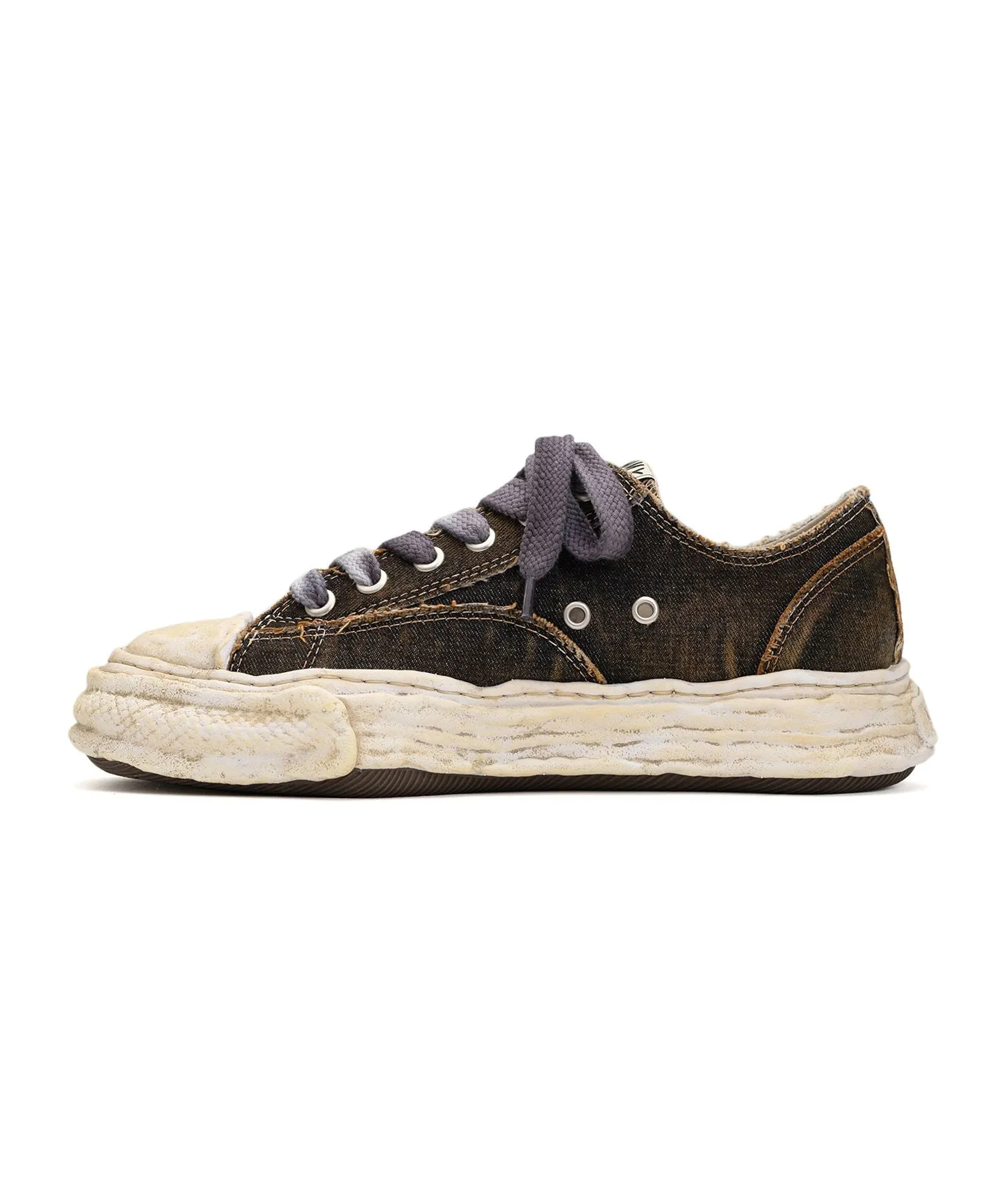 Maison Mihara Yasuhiro PETERSON 23 / original sole washed denim Low-Top sneaker - Black