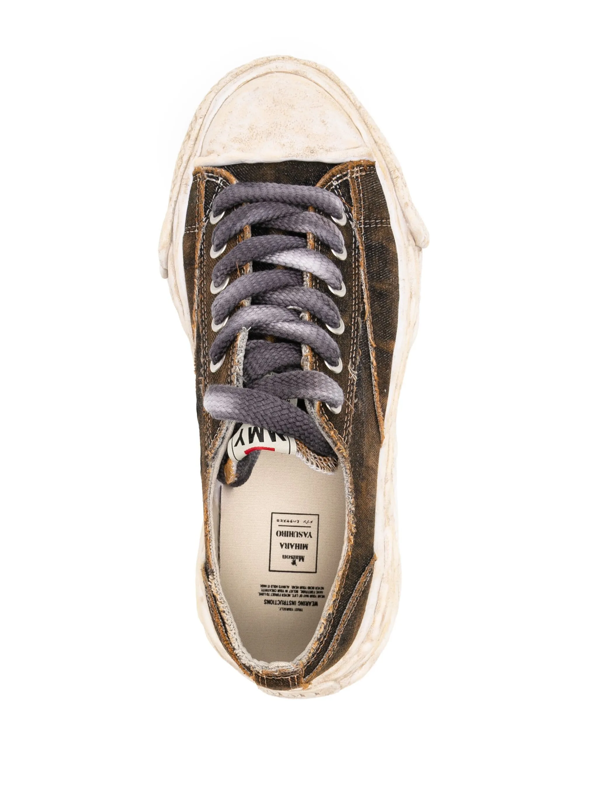 Maison Mihara Yasuhiro PETERSON 23 / original sole washed denim Low-Top sneaker - Black