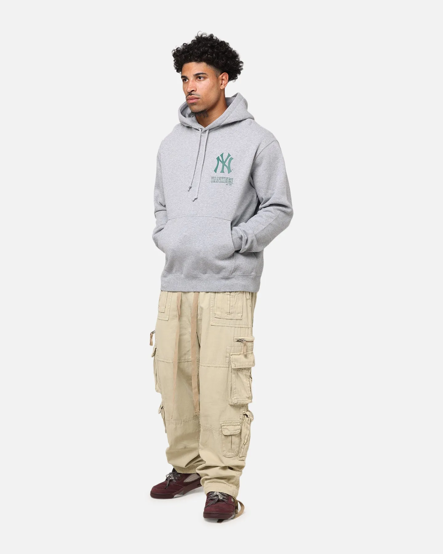 Majestic Athletic New York Yankees Murcer Arch Hoodie Grey Marle