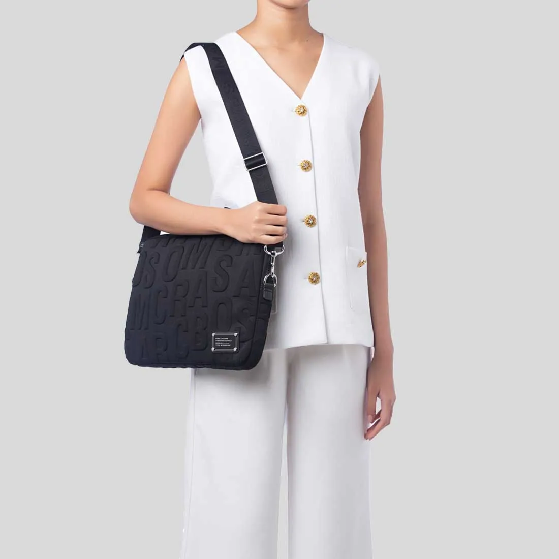 Marc Jacobs Bags MARC JACOBS Logo Quilted Nylon Laptop Bag Black 4P4SCP006S02