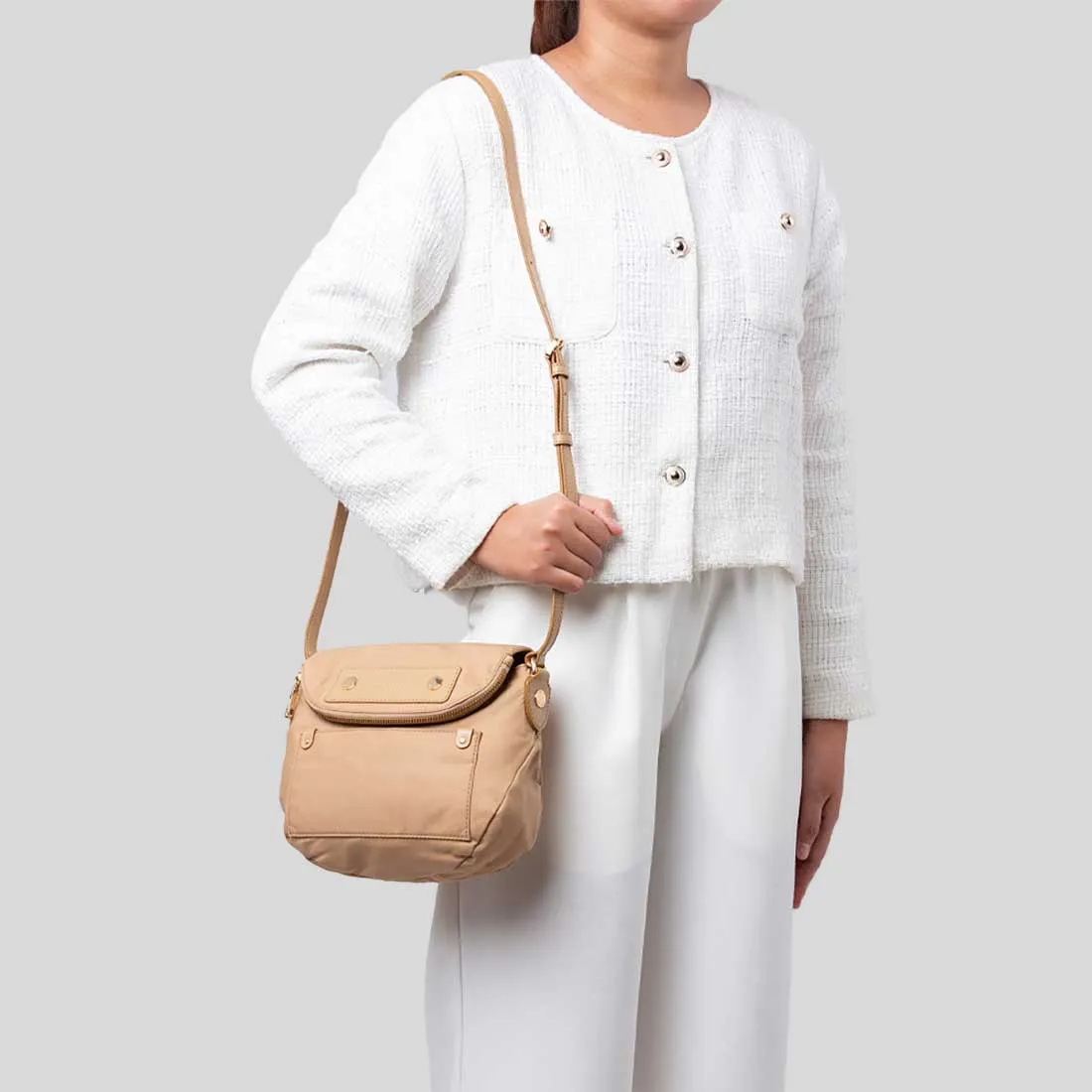 Marc Jacobs Bags MARC JACOBS Preppy Nylon Mini Natasha Crossbody Bag Iced Coffee M0012909
