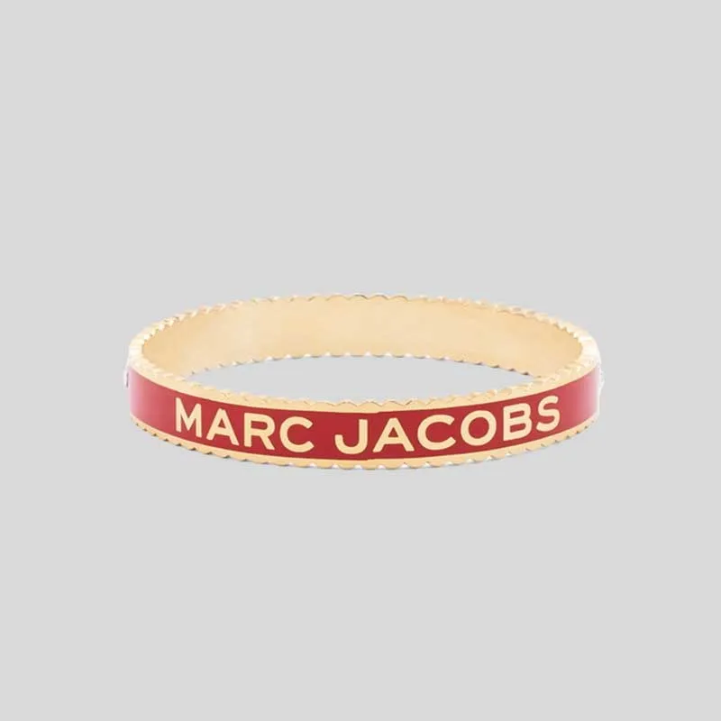 Marc Jacobs Bags MARC JACOBS The Medallion Scalloped Wide Bangle Bracelet True Red Gold J105MT7PF22