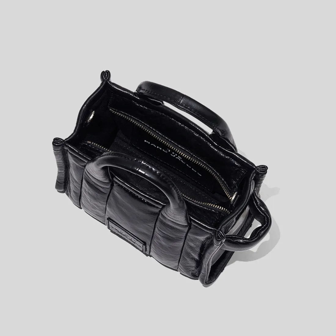 Marc Jacobs Bags Marc Jacobs The Shiny Crinkle Leather Mini Tote Black H064L03FA22