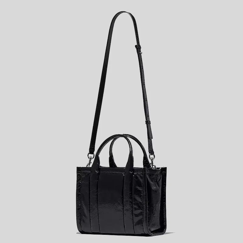 Marc Jacobs Bags MARC JACOBS The Shiny Crinkle Small Tote Black H065L01PF22