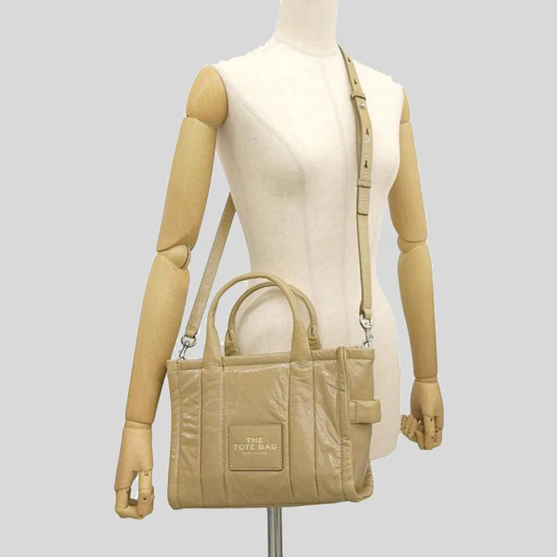 Marc Jacobs Bags MARC JACOBS The Shiny Crinkle Small Tote Light Brown H065L01PF22