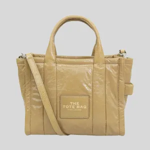 Marc Jacobs Bags MARC JACOBS The Shiny Crinkle Small Tote Light Brown H065L01PF22