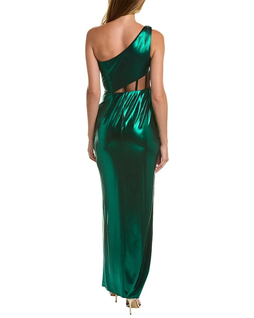Marchesa Notte Foiled Gown