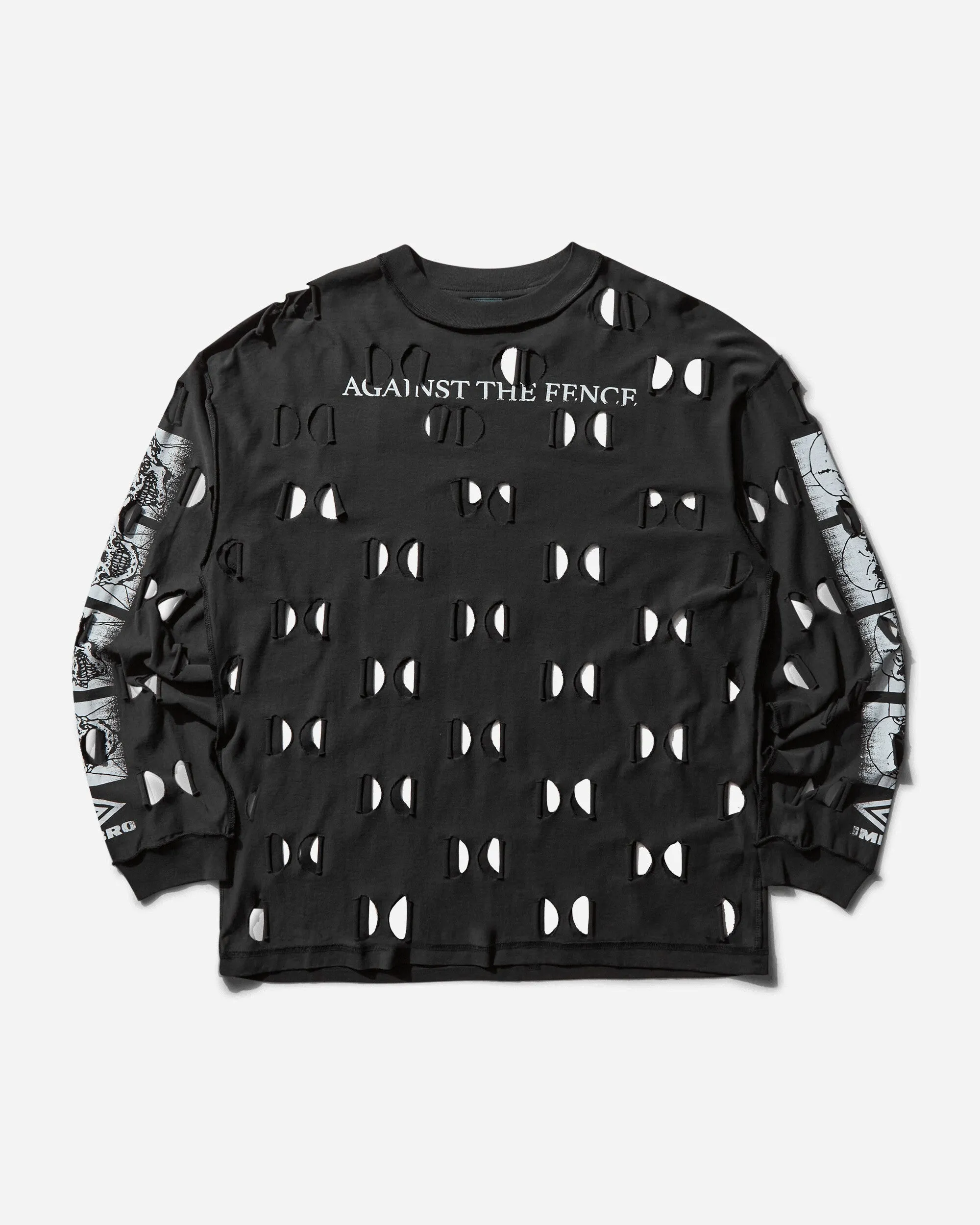 Men's Against The Fence Longsleeve T-Shirt Washed Black