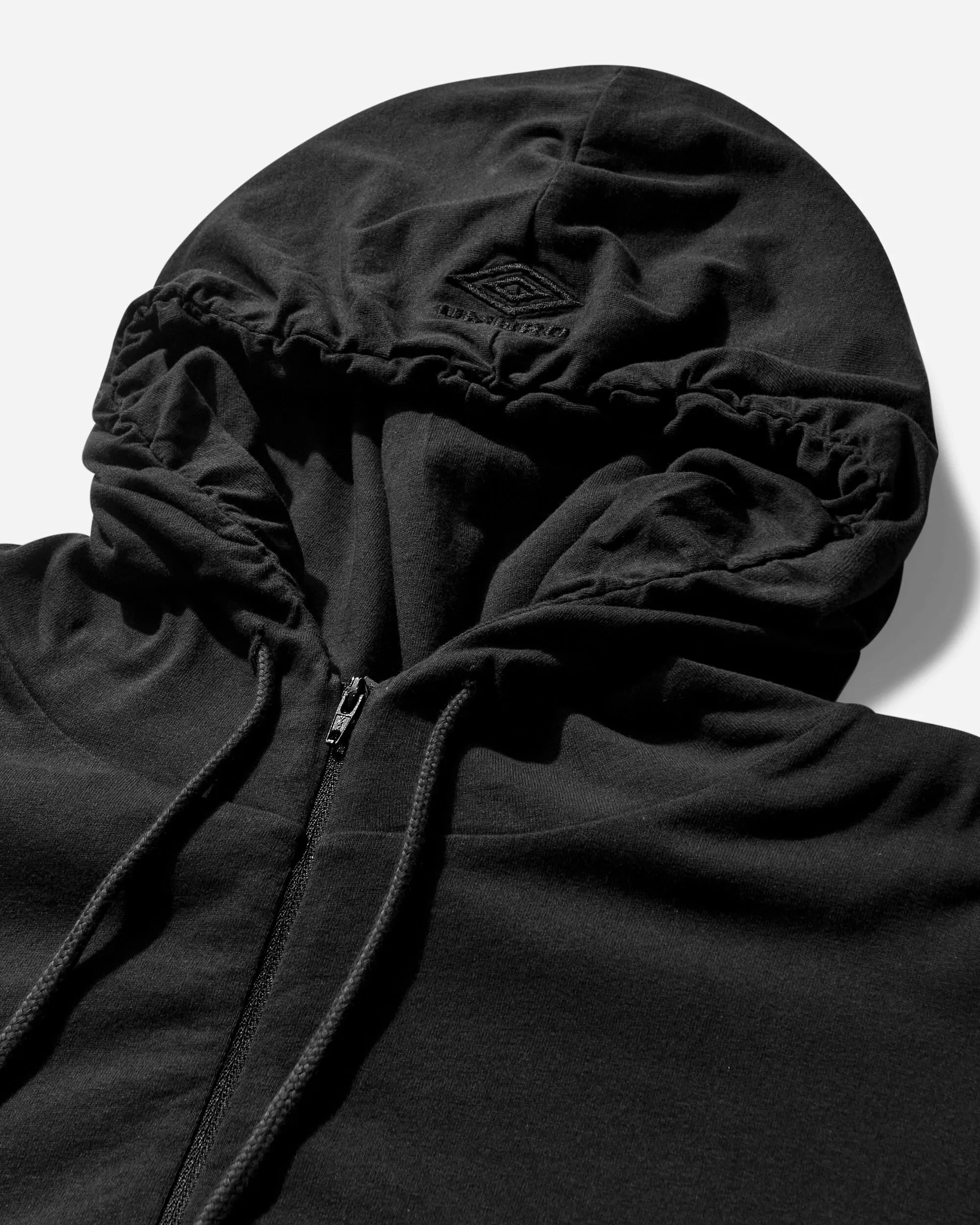 Men's Crest Jersey Zip Hoodie Washed Black