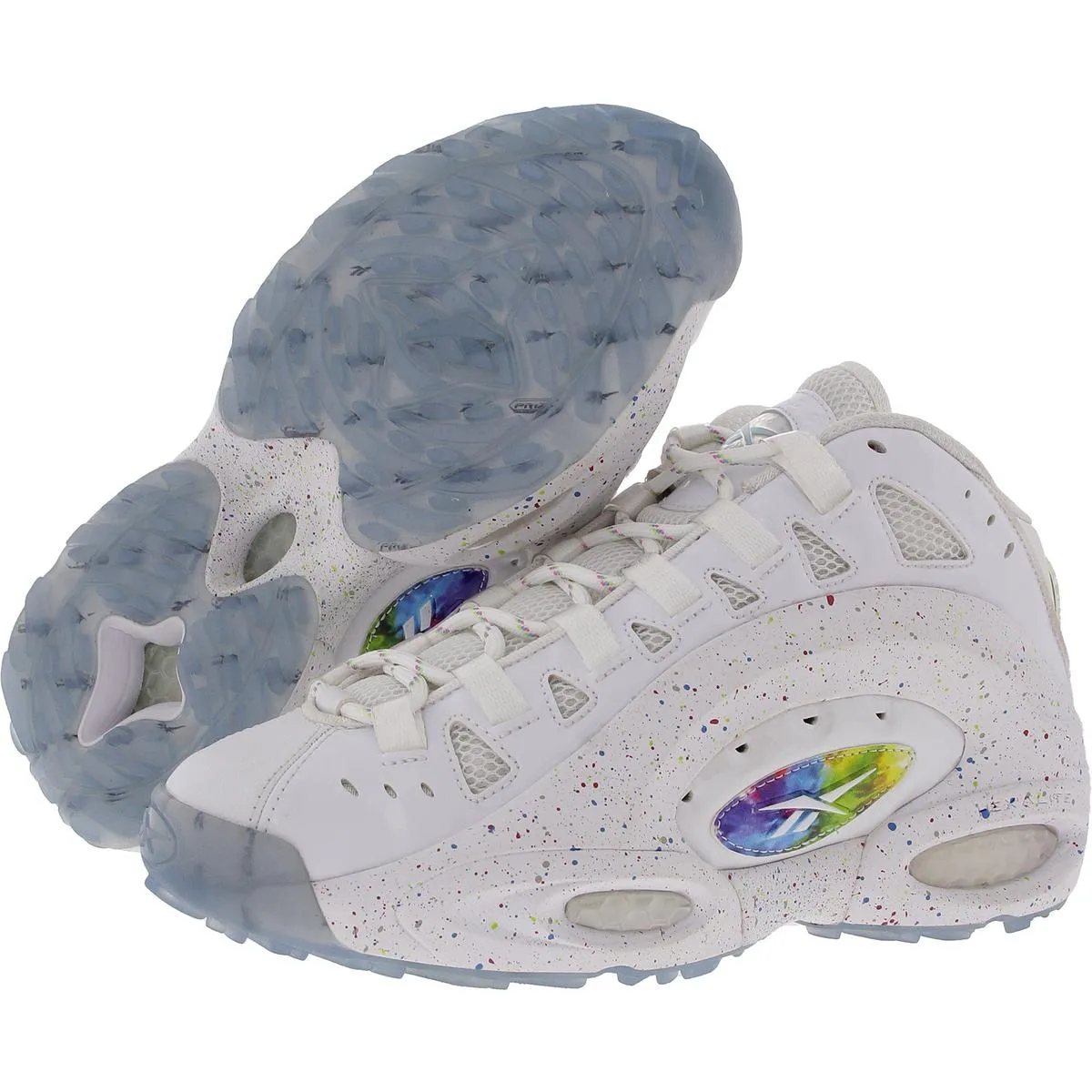 Mens Faux Leather Basketball Shoes