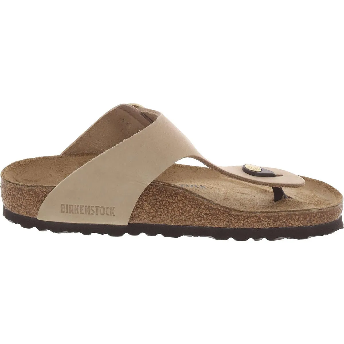 Mens Faux Leather Toe-Post Footbed Sandals