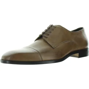 Mens Lace-Up Leather Derby Shoes