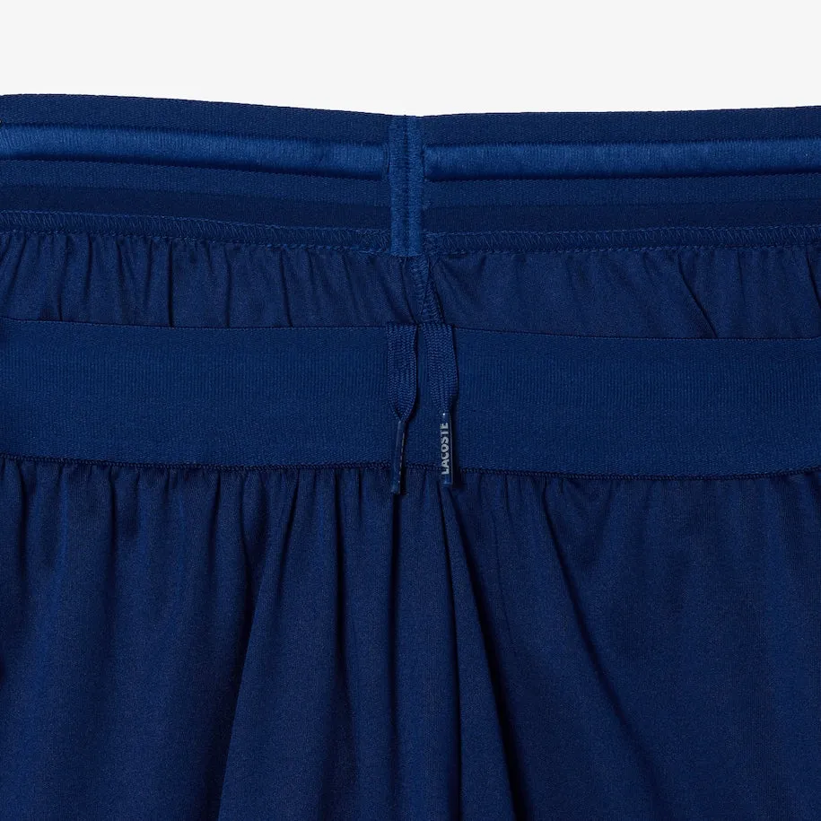 Men's Lacoste Tennis x Daniil Medvedev Regular Fit Shorts  Navy Blue / White