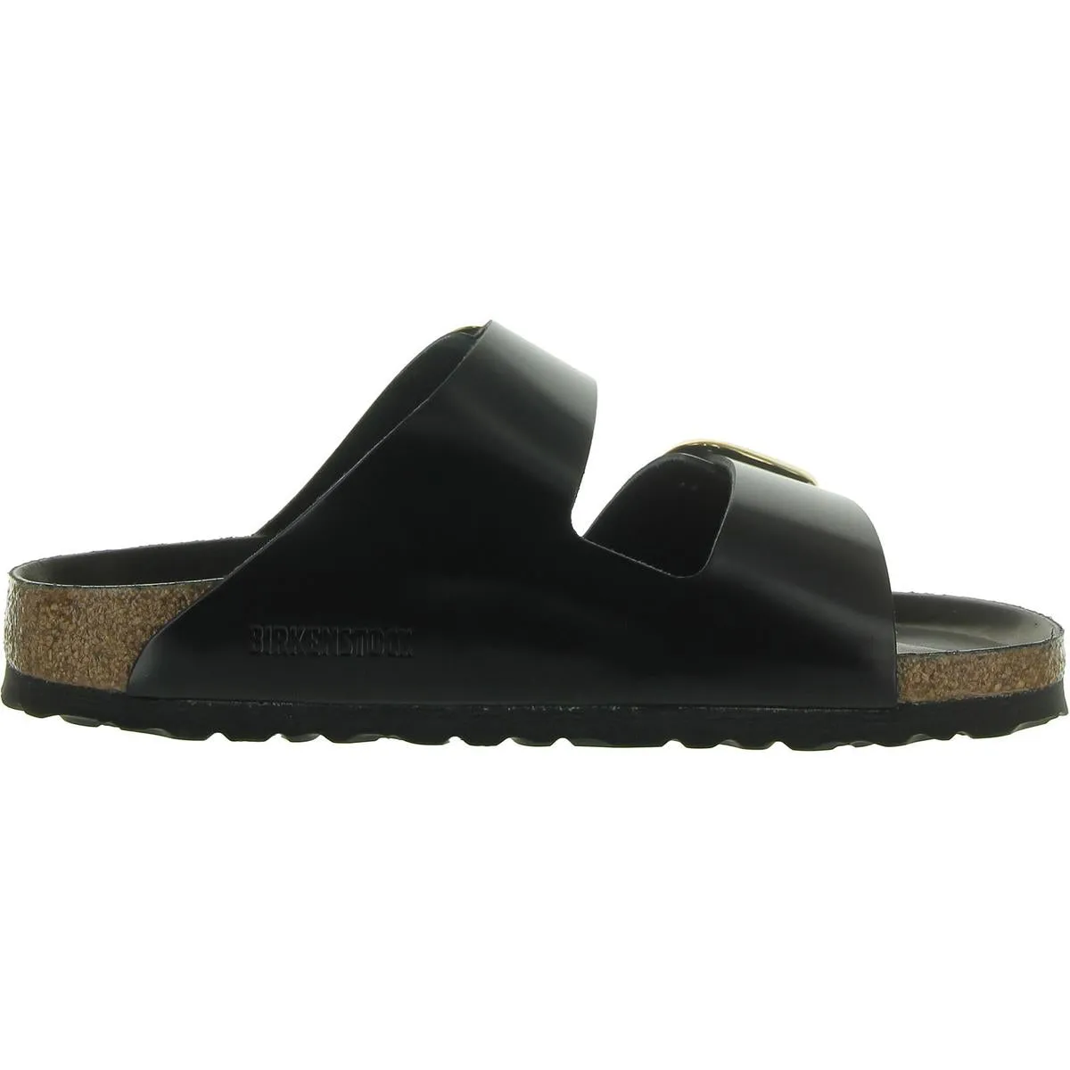 Mens Leather Open Toe Slide Sandals