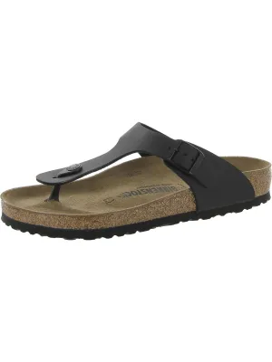 Mens Leather Slip-On Thong Sandals