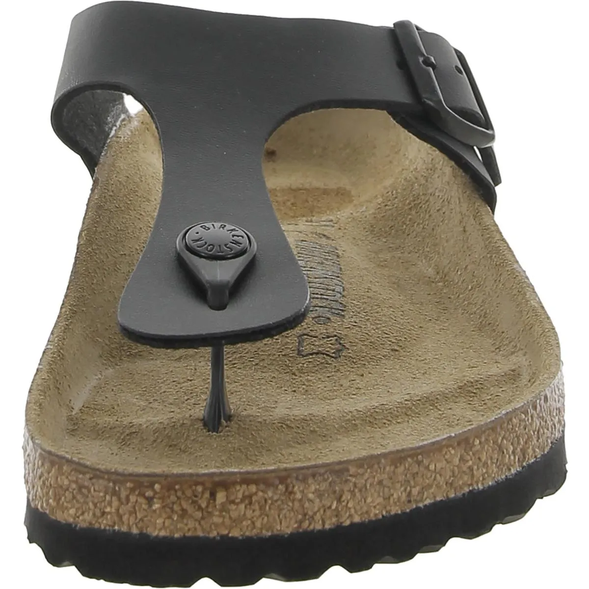 Mens Leather Slip-On Thong Sandals