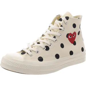 Mens Polka Dot Manmade High-Top Sneakers