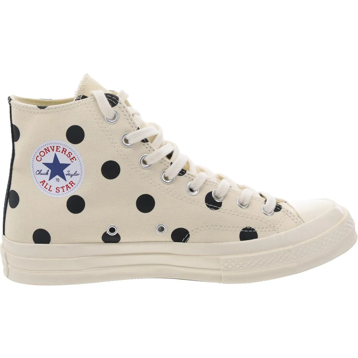 Mens Polka Dot Manmade High-Top Sneakers