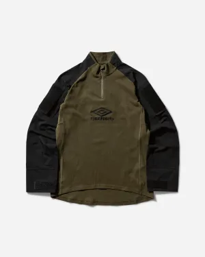Men's Tactical Half Zip Sweatshirt Black / Army Green