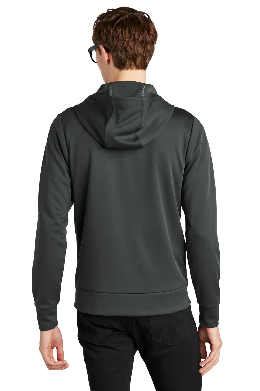 Mercer Mettle Mens Double Knit Full Zip Hooded Sweatshirt Hoodie w/ Pockets - Anchor Grey