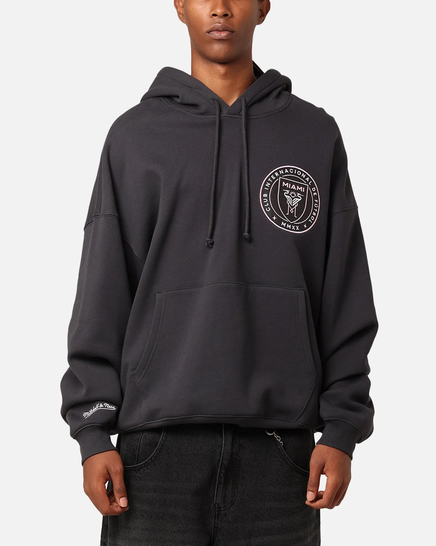 Mitchell & Ness Inter Miami CF Logo Hit Hoodie Faded Black