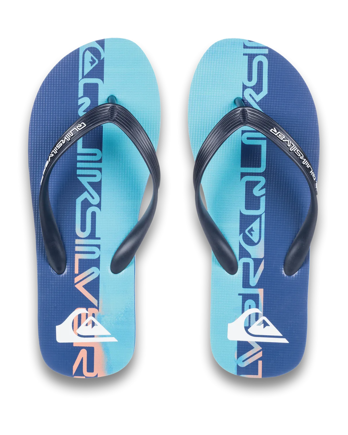 Molokai Art 25 Flip Flops in Nebulas Blue Wordblock
