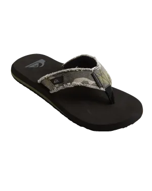 Monkey Abyss Flip Flops in Green, Brown & Black