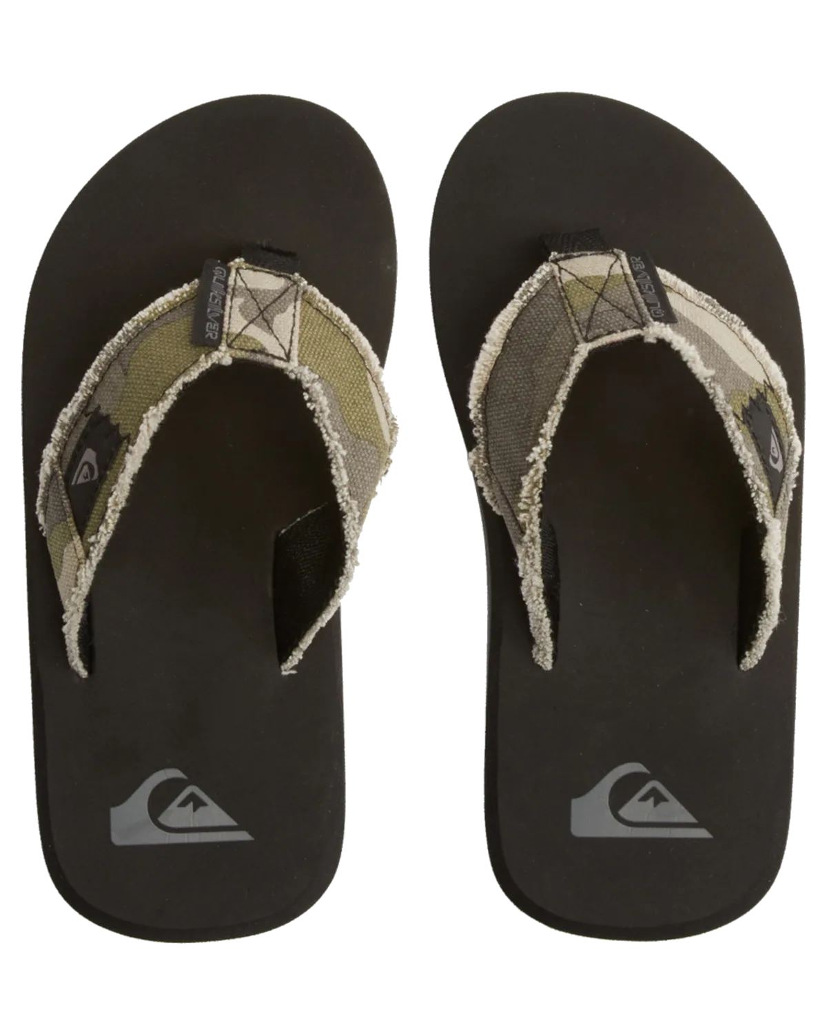 Monkey Abyss Flip Flops in Green, Brown & Black
