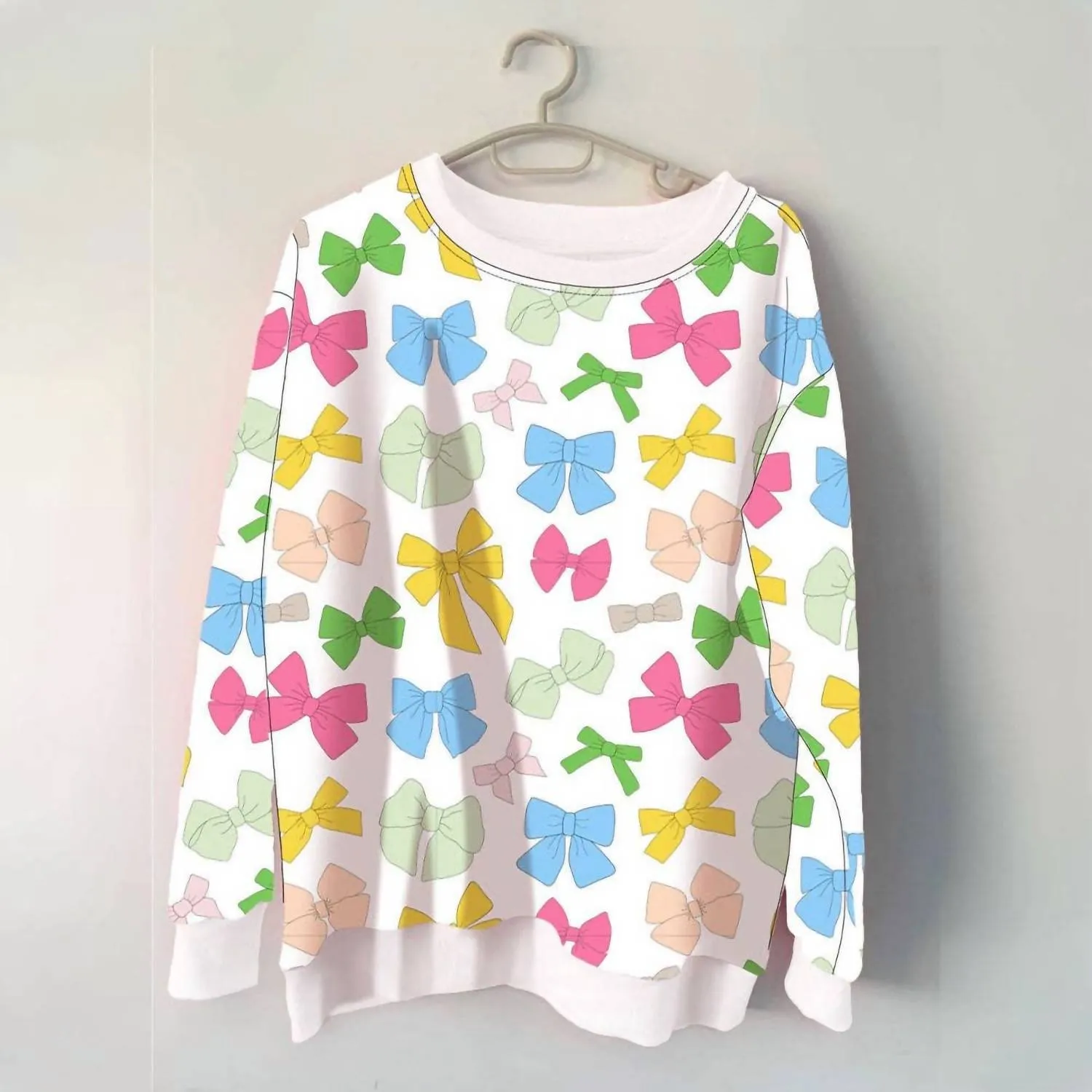 Multicolored Bows Sweatshirt In Coquette
