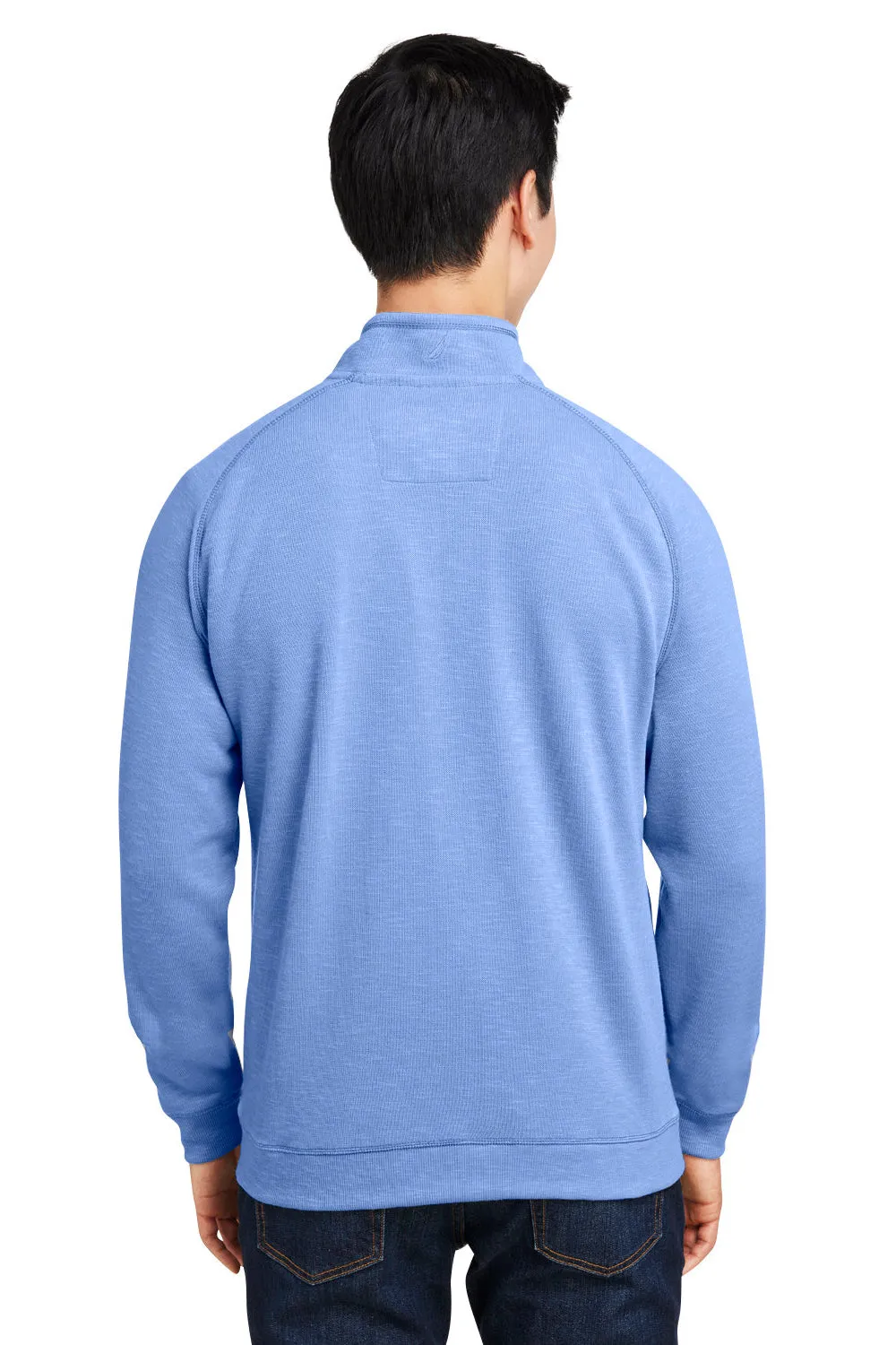 Nautica Mens Sun Surfer Supreme 1/4 Zip Sweatshirt w/ Pockets - Vintage Mavi Blue