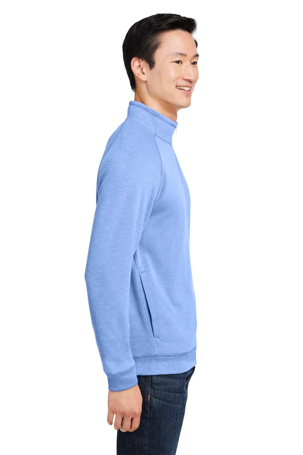 Nautica Mens Sun Surfer Supreme 1/4 Zip Sweatshirt w/ Pockets - Vintage Mavi Blue