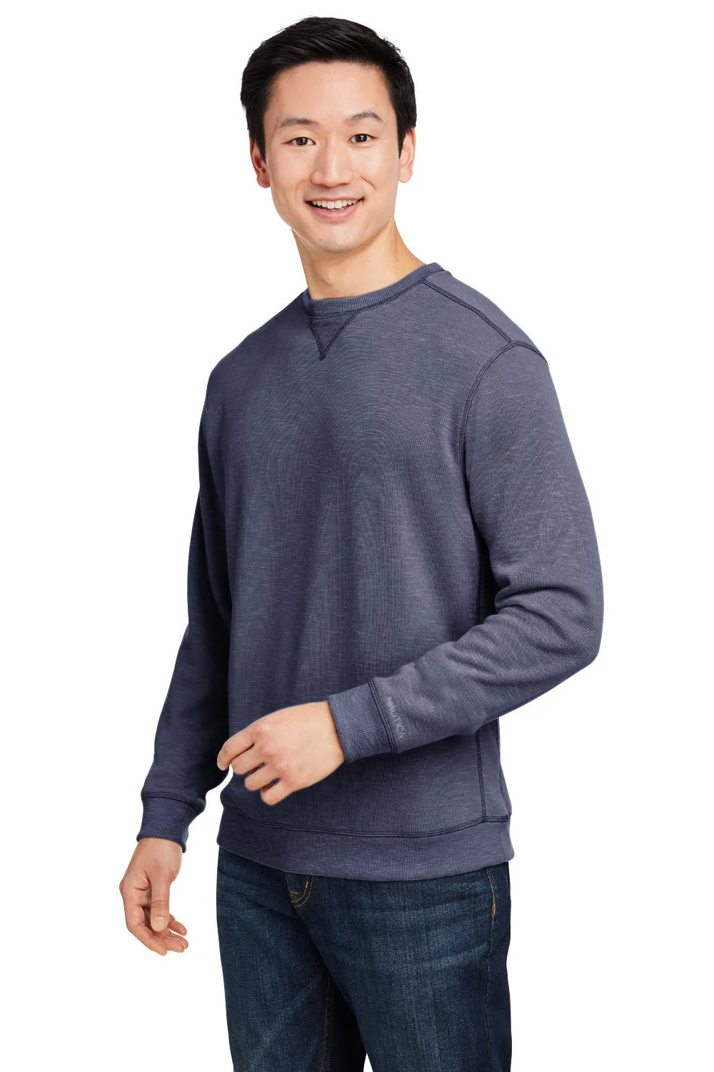 Nautica Mens Sun Surfer Supreme Crewneck Sweatshirt - Vintage Navy Blue