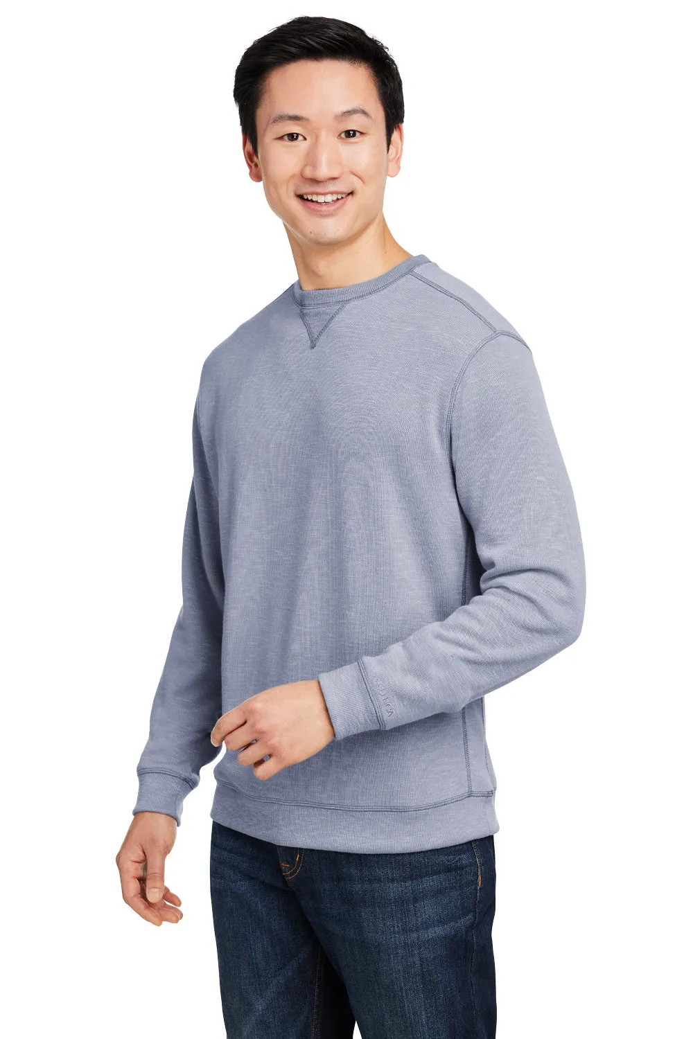 Nautica Mens Sun Surfer Supreme Crewneck Sweatshirt - Vintage Pebble Grey